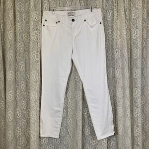 FREE‎ PEOPLE White Ankle Zip Jean Womens 30